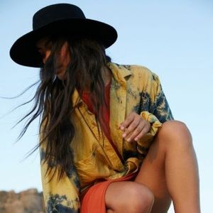 Urban Outfitters Flat Brim Felt Fedora